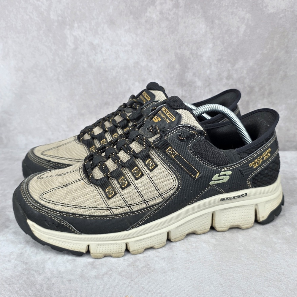 Skechers Summit AT Hands Free Slip In Trail Shoe Black and Tan Mens Size 11